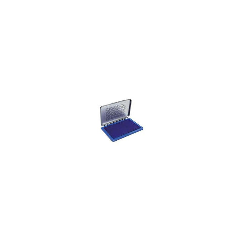 Tampon encreur bleu economique 9073M. couvercle métallique. surface d'encrage 12.5 x 8 cm