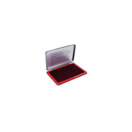 Tampon encreur rouge economique 9073M. couvercle métallique. surface d'encrage 12.5 x 8 cm