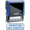 X-PRINT Formule "SIGNATURE DES PARENTS :" Boîtier bleu. Encrage bleu